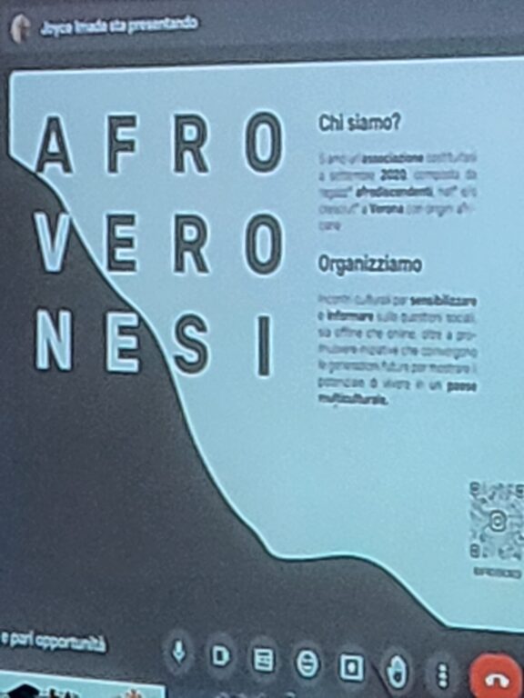 Foto manifesto di presentazione dell'associazione Afroveronesi